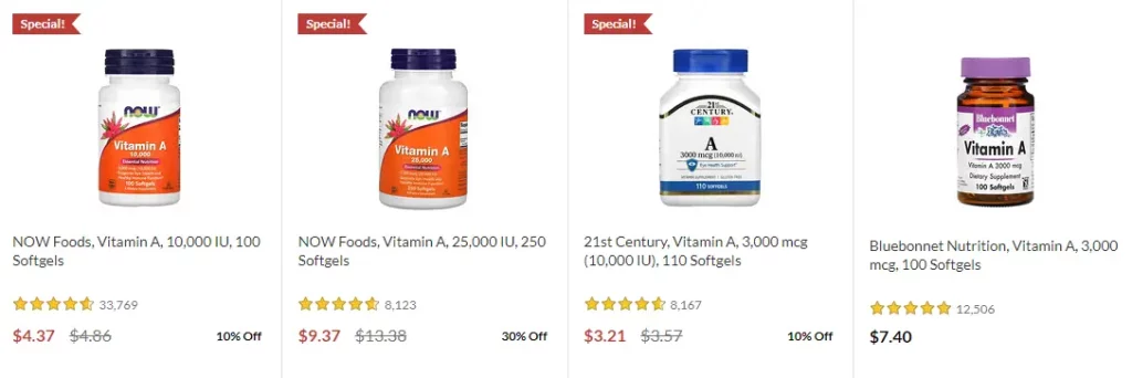 Buy vitamin a on iHerb