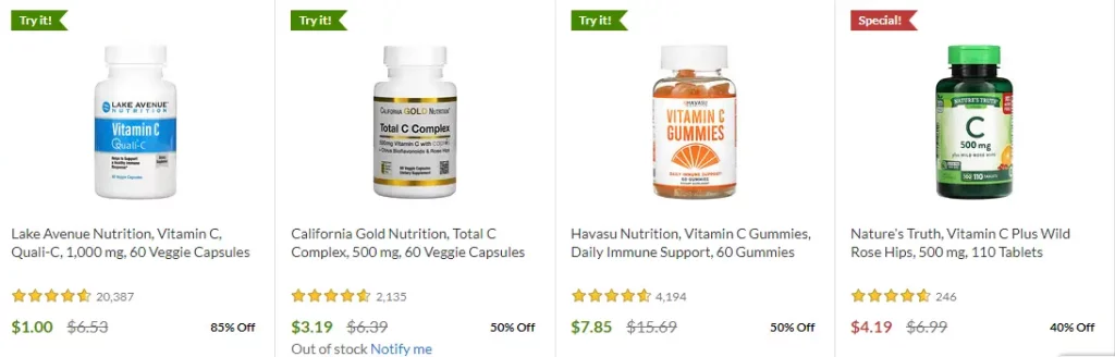 Buy vitamin c on iHerb